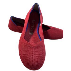 Rothy's The Point Women 8.5 Red Flats Pointed Toe Knit Sustainable Shoes